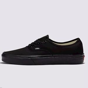 Vans Authentic Low Top Solid Black Canvas Classic Skaters